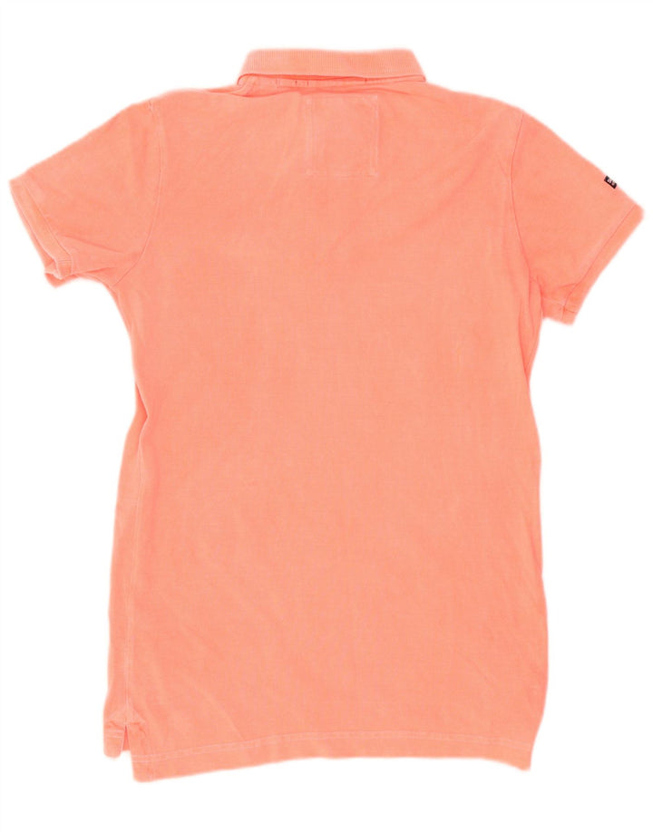 Tricou polo pentru bărbați Superdry, bumbac roz mediu