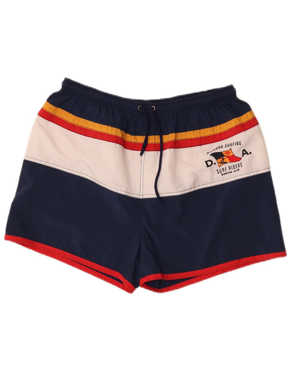 Pantaloni scurți de înot grafic Diadora pentru bărbați 2XL, albastru bleumarin, poliamidă color bloc