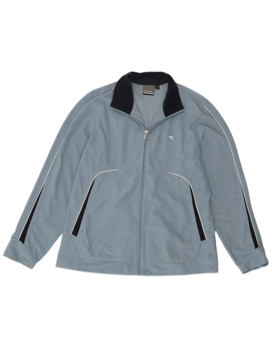 Jachetă de trening Diadora pentru femei UK 14, mare, albastru, poliester color bloc