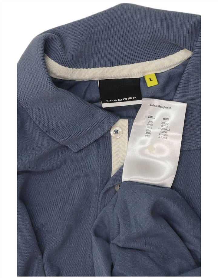 Tricou polo pentru bărbați Diadora, mare, albastru, bumbac