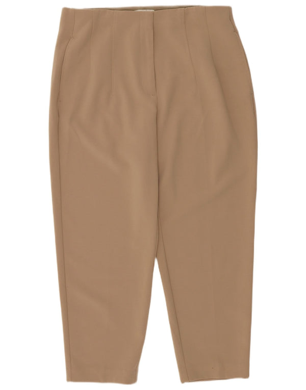 Pantaloni tăiați conici pentru femei Marks & Spencer UK 14 Medium W30 L24 Bej