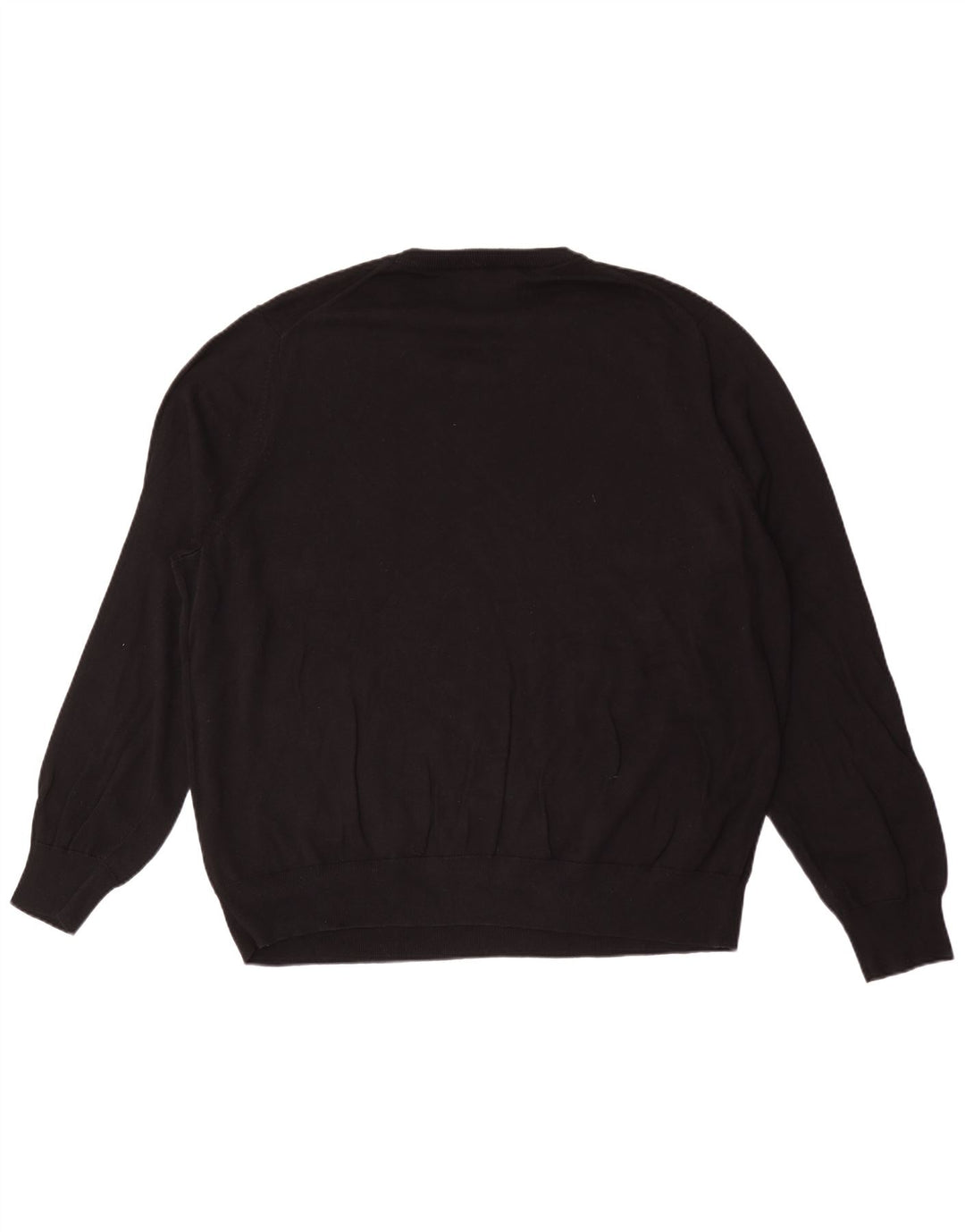 Pulover pentru bărbați Marks & Spencer cu gât crew, bumbac negru 3XL