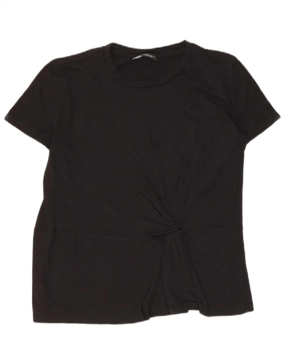 Bluză pentru femei Zara UK 10 mic bumbac negru