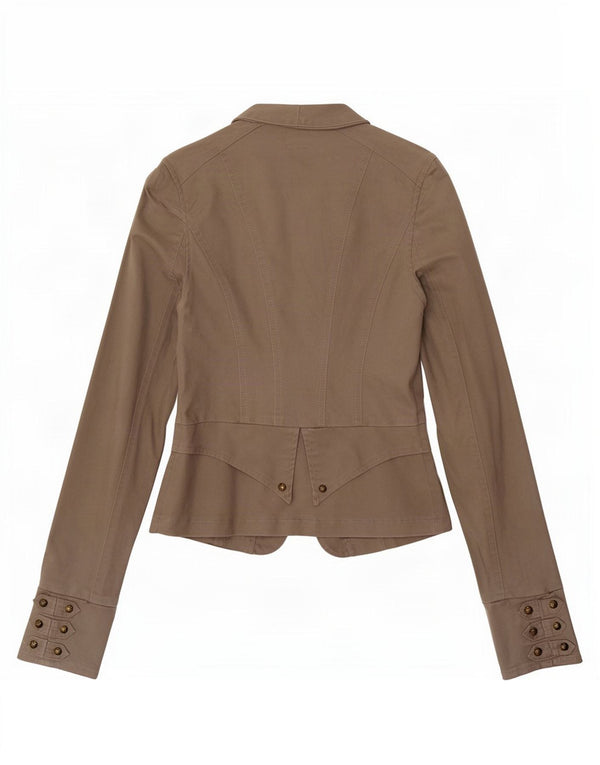 Jane Norman Blazer Jacket pentru femei UK 6 XS bumbac gri