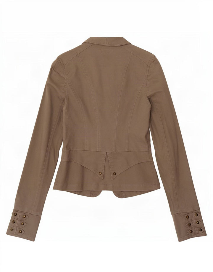 Jane Norman Blazer Jacket pentru femei UK 6 XS bumbac gri