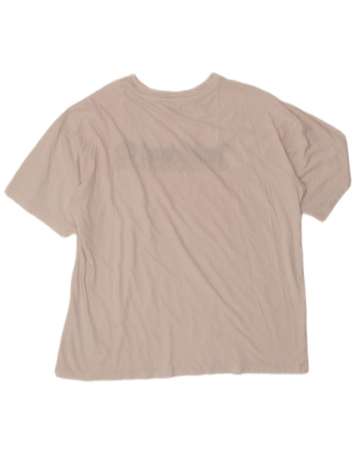 Tricou grafic Timberland pentru bărbați Top mare din bumbac alb
