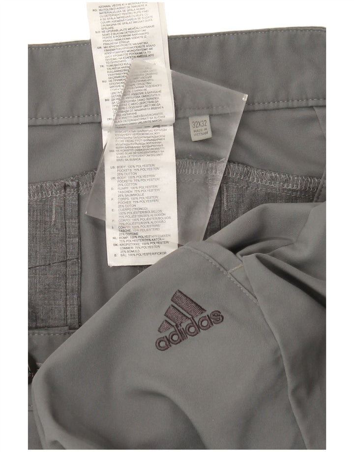 Pantaloni chino subțiri pentru bărbați Adidas W32 L32 poliester gri