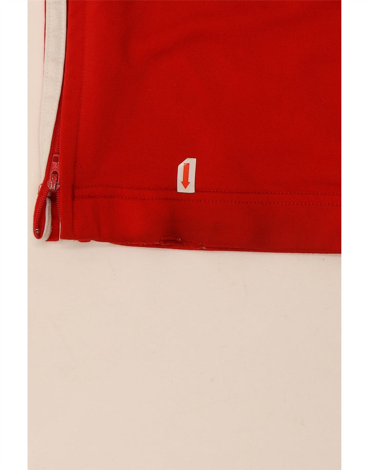 Pantaloni de trening Adidas pentru bărbați, poliester roșu mic