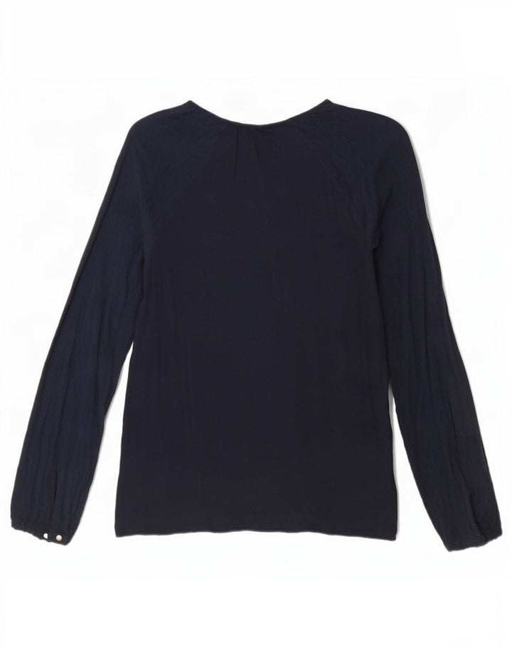 Top pentru femei Tommy Hilfiger cu mânecă lungă US 6 Medium Bleumarin Viscoză