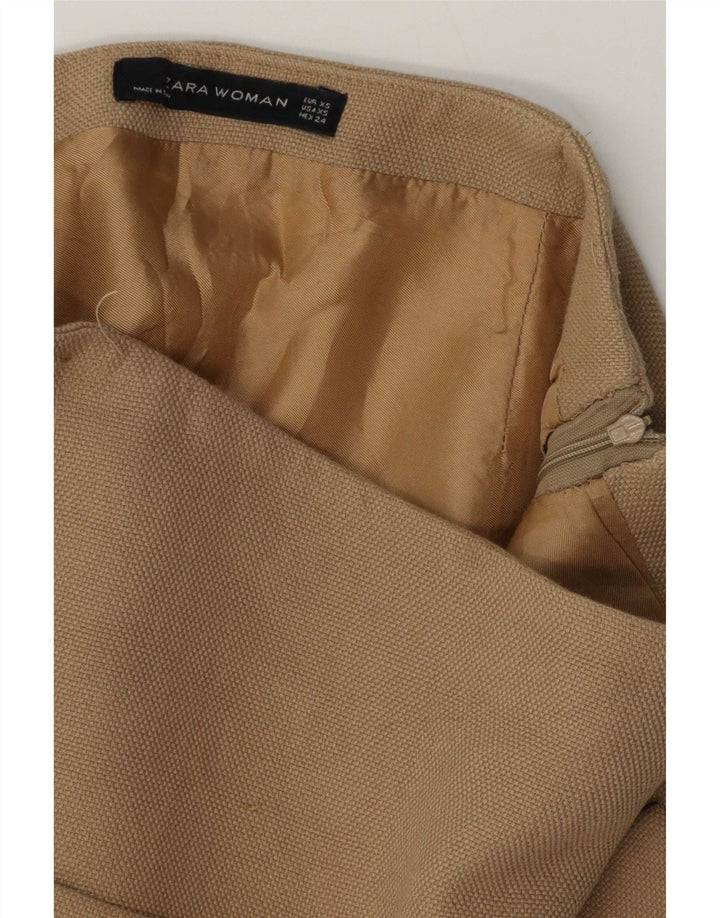 Fusta Mini Zara Femei XS W24 Bej