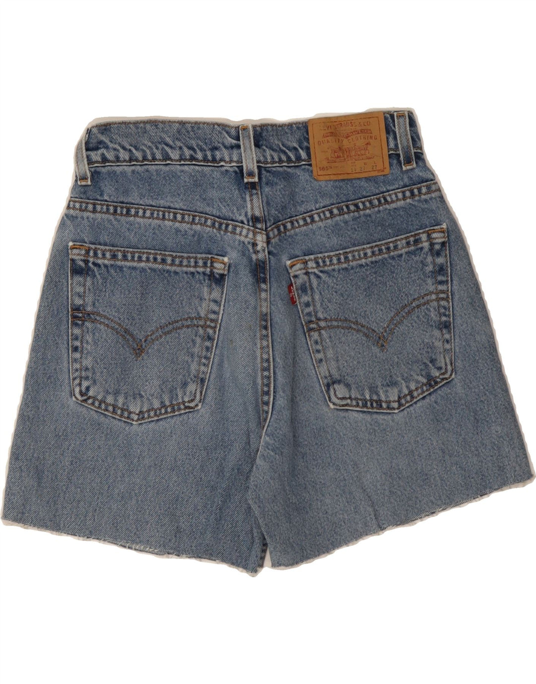 LEVI'S Boys 565 Denim Shorts 13-14 Years W27 Blue Vintage Levi's and Second-Hand Levi's from Messina Hembry 