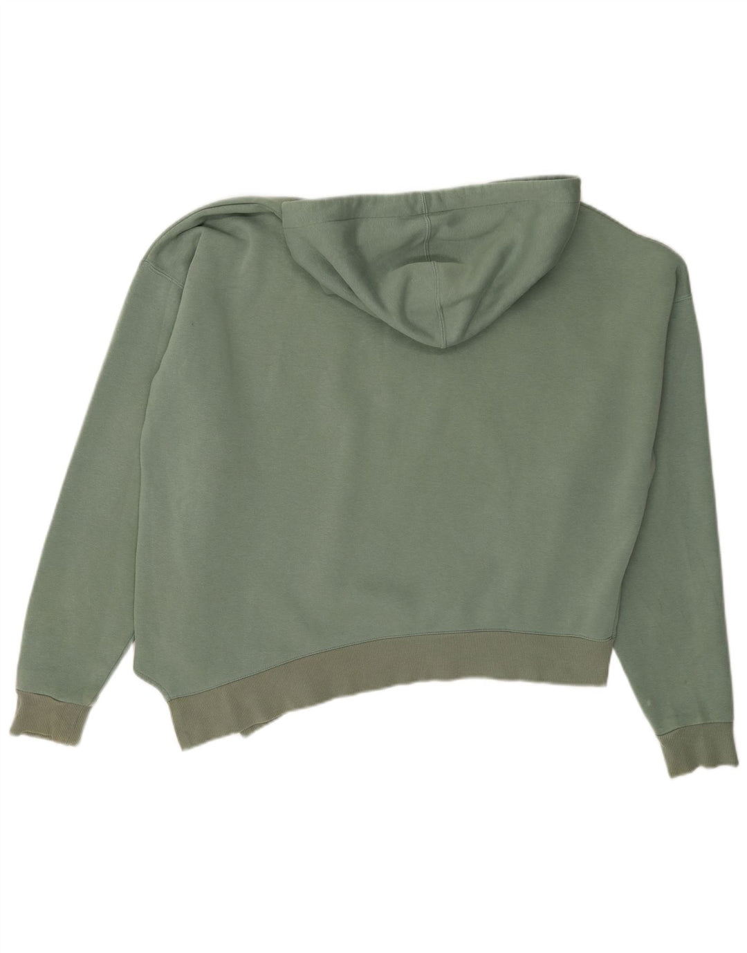 Jumper Reebok Crop Asymmetric Hoodie pentru femei UK 12/14, bumbac verde mediu