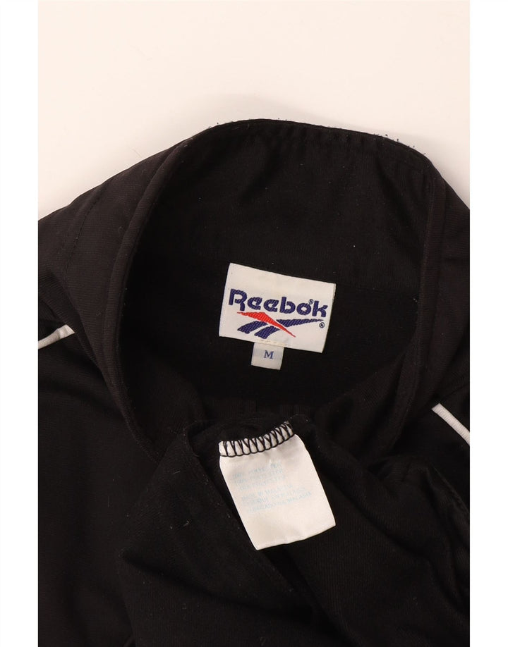 Jachetă de trening cu mânecă scurtă pentru bărbați Reebok, negru mediu