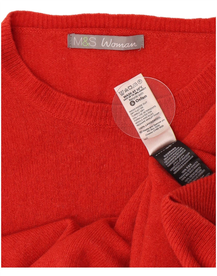 Pulover pentru femei Marks & Spencer cu gâtul cu barca UK 12 portocaliu mediu