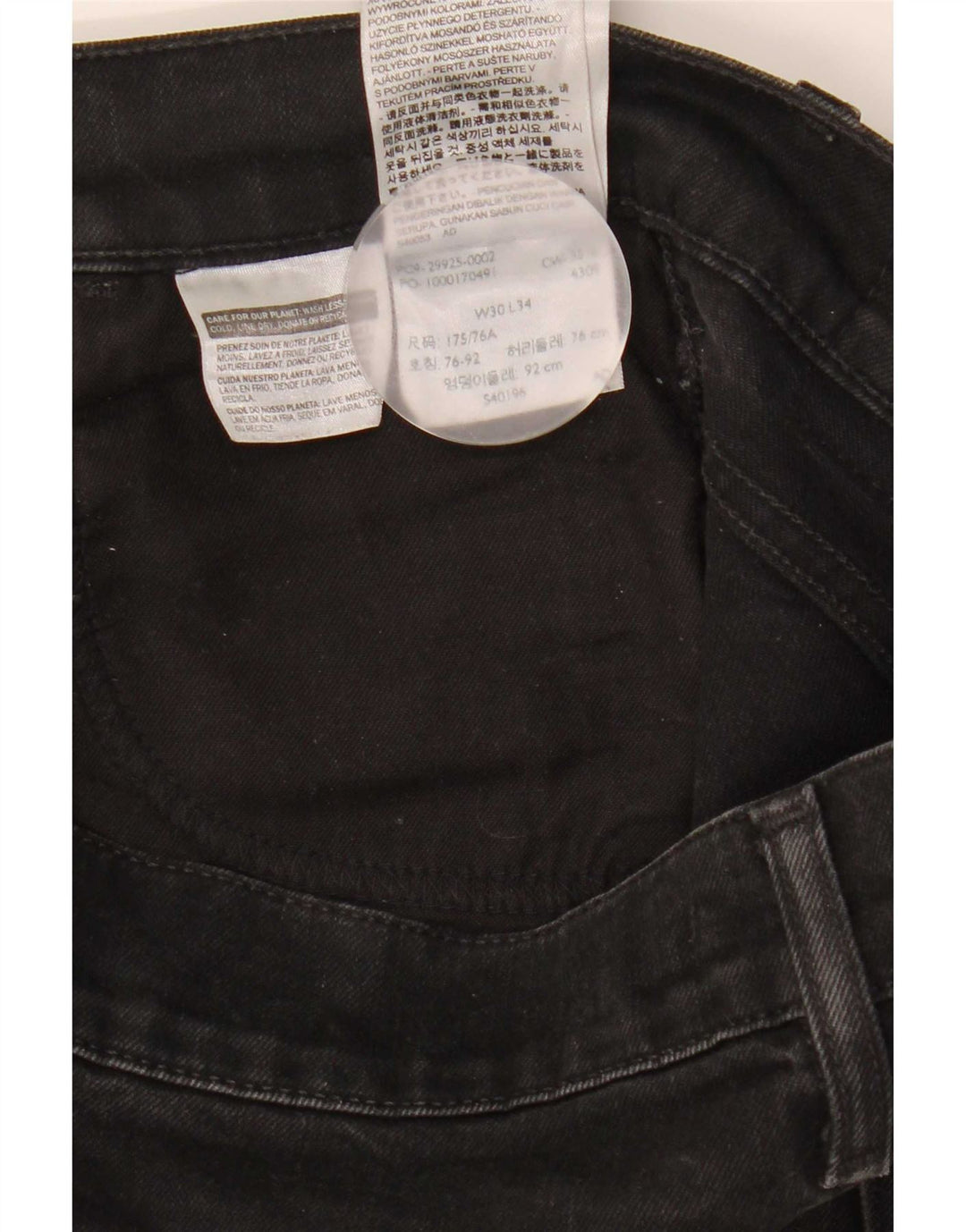 Blugi Levi's pentru femei Line 8 Slim W30 L34 Bumbac negru