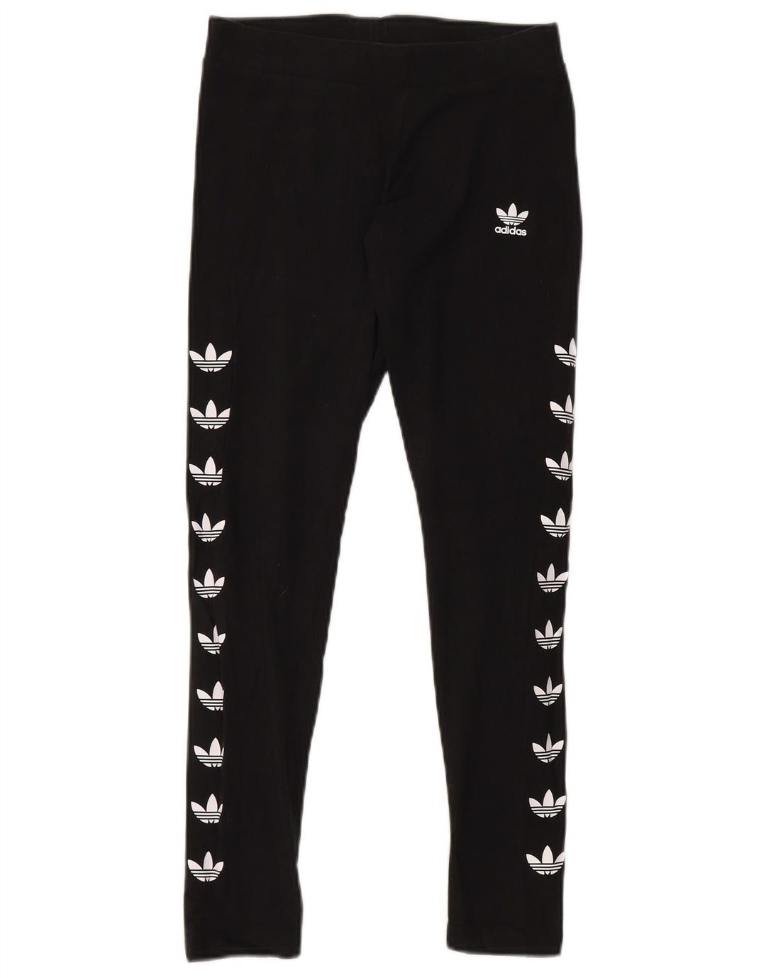 Leggings grafic Adidas pentru femei UK 12, bumbac mediu negru