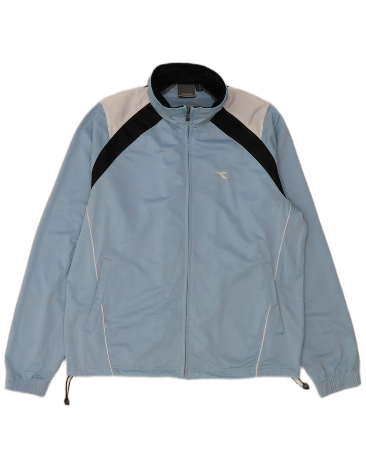Jachetă de trening pentru bărbați DIADORA UK 38 Medium Blue Colorblock Poliester