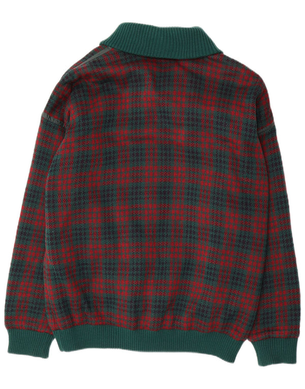 Pulover cardigan pentru bărbați NAVIGARE XL verde check