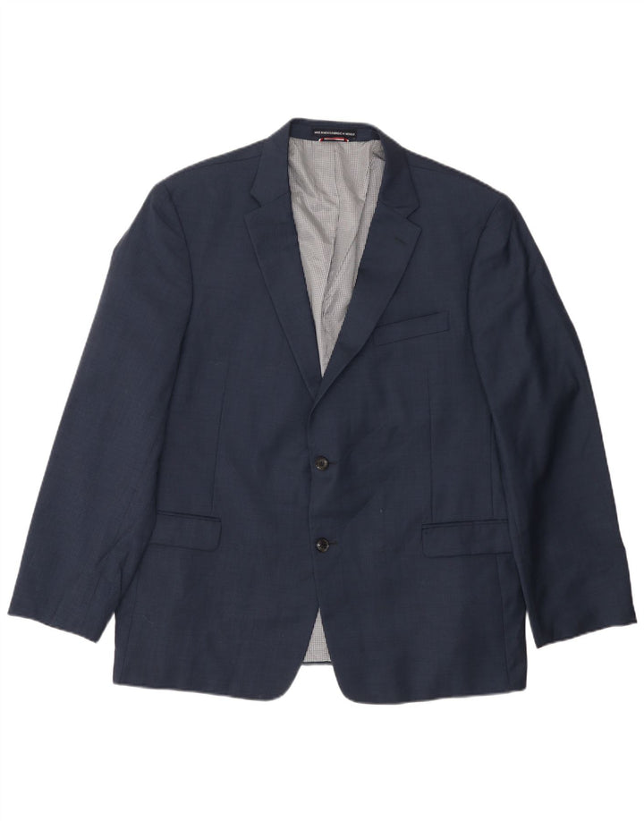 Sacou Tommy Hilfiger pentru bărbați, cu 2 nasturi, UK 46 3XL Lână bleumarin