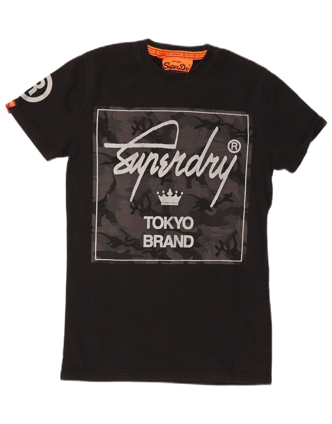 SUPERDRY tricou grafic pentru bărbați Top XS bumbac negru