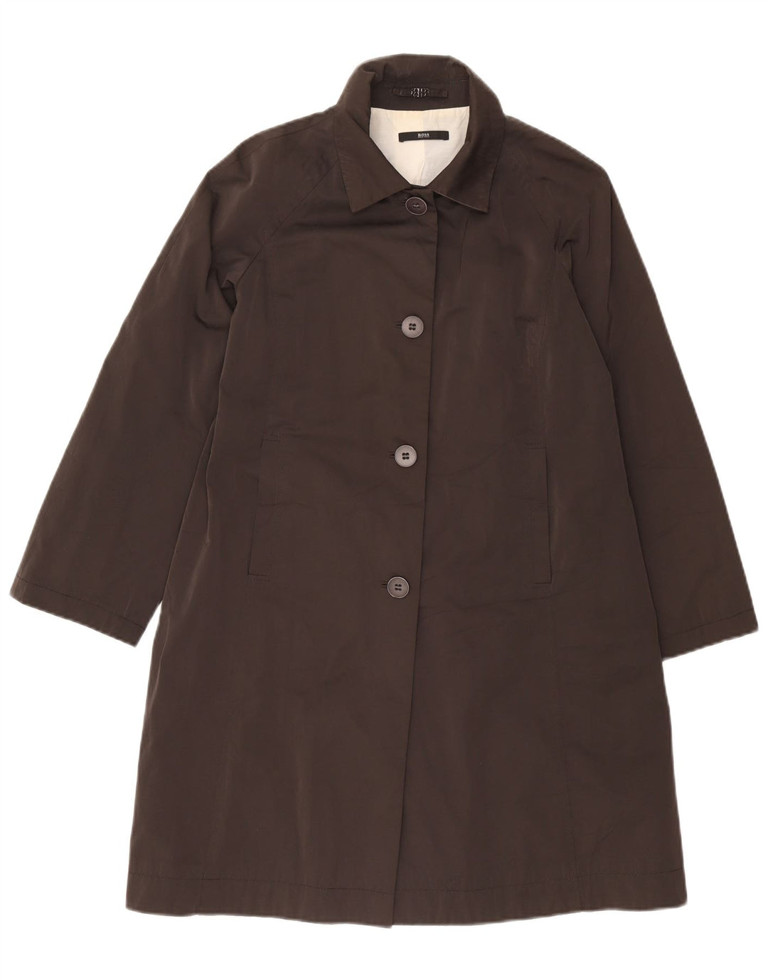 Trench pentru femei Hugo Boss UK 14 Poliester gri mediu