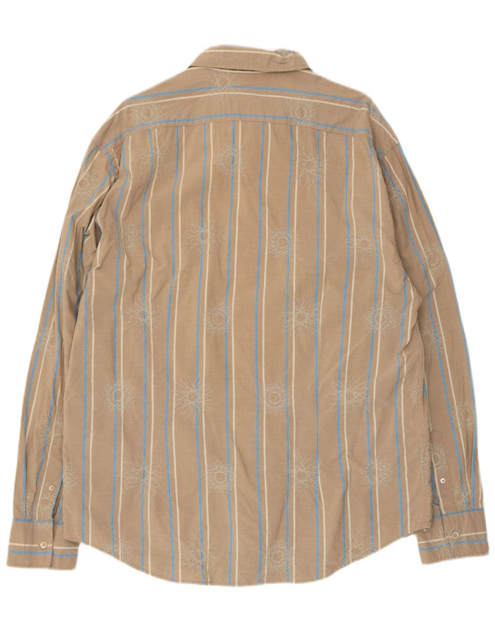 Cămașă pentru bărbați Ted Baker Mărimea 6 2XL Bumbac cu dungi bej