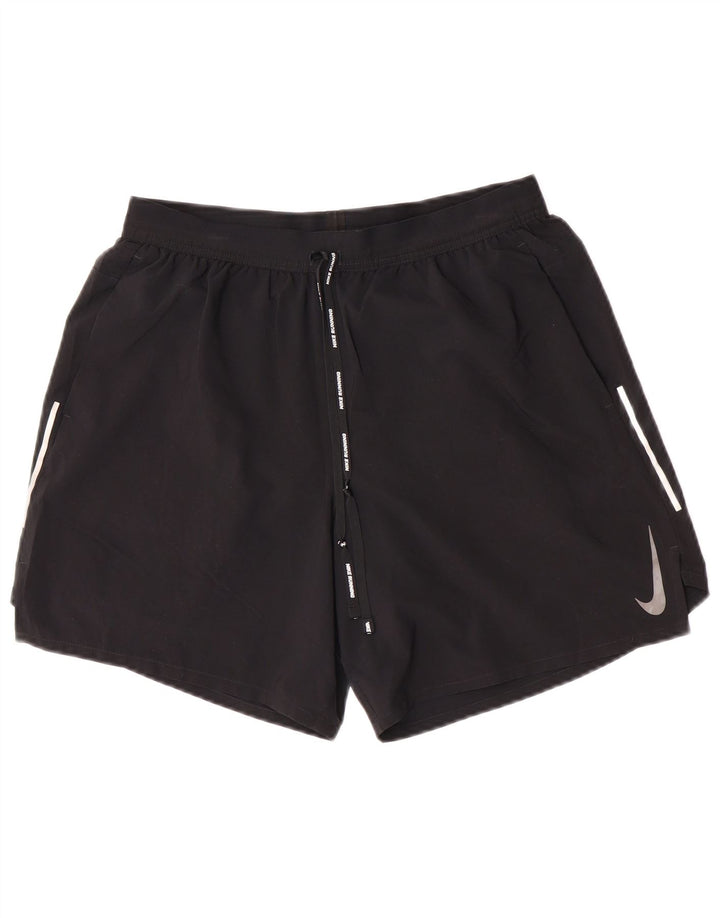 Pantaloni scurți sport Nike Dri Fit pentru femei, mari, negru, poliester