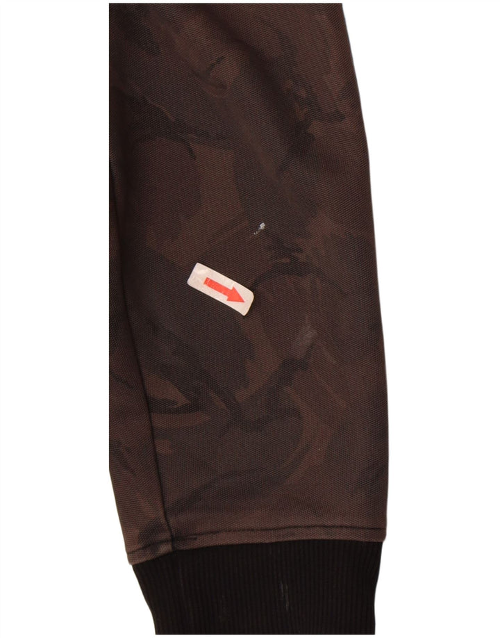 Trening pentru bărbați Fred Perry, jachetă, maro, camuflaj, poliester