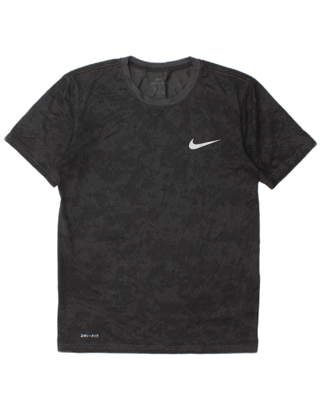 Tricou Nike Dri Fit pentru bărbați Top mic, negru, din poliester de camuflaj