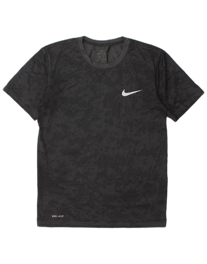 Tricou Nike Dri Fit pentru bărbați Top mic, negru, din poliester de camuflaj