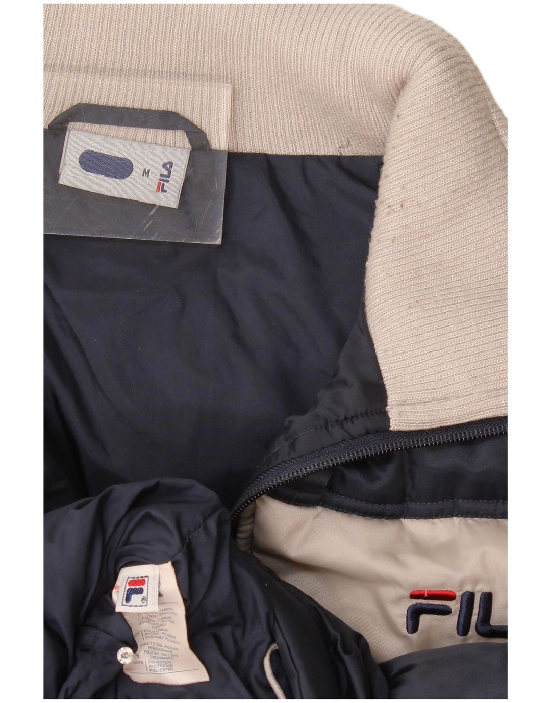 Gilet Captusit Fila pentru bărbați UK 38 Medium Bleumarin Poliamidă Colorblock