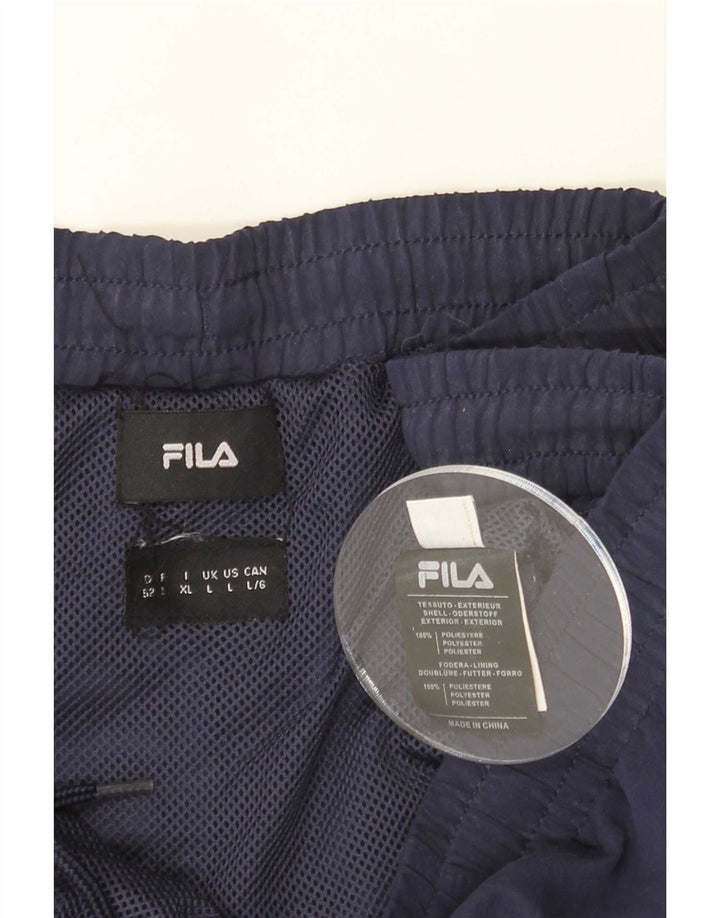 Pantaloni scurți sport Fila pentru bărbați, mari, bleumarin, poliester color bloc