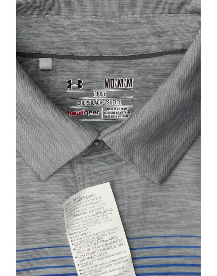 Tricou polo pentru bărbați UNDER ARMOUR Heat Gear, gri mediu, poliester color bloc