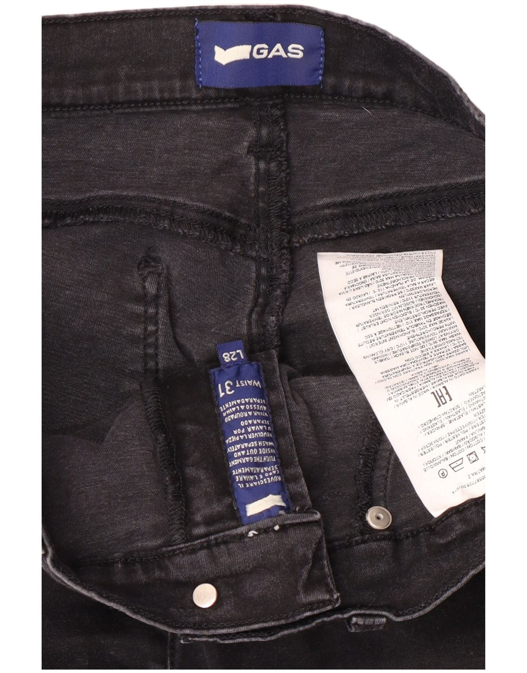 Blugi slim pentru femei Gas W31 L28 bumbac negru