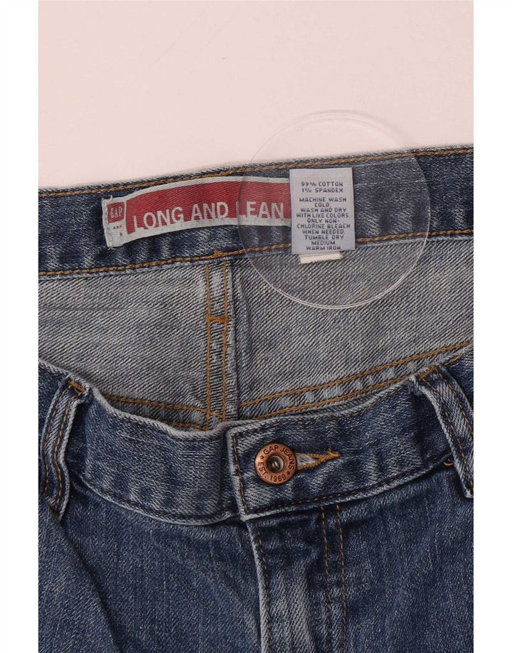 Blugi Gap pentru damă, lungi și slabi, cu decolorat, US 8 Medium W30 L29 Bumbac albastru