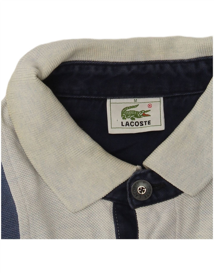 Tricou polo rugby cu mânecă lungă pentru bărbați Lacoste, albastru bleumarin mediu, bloc de culoare