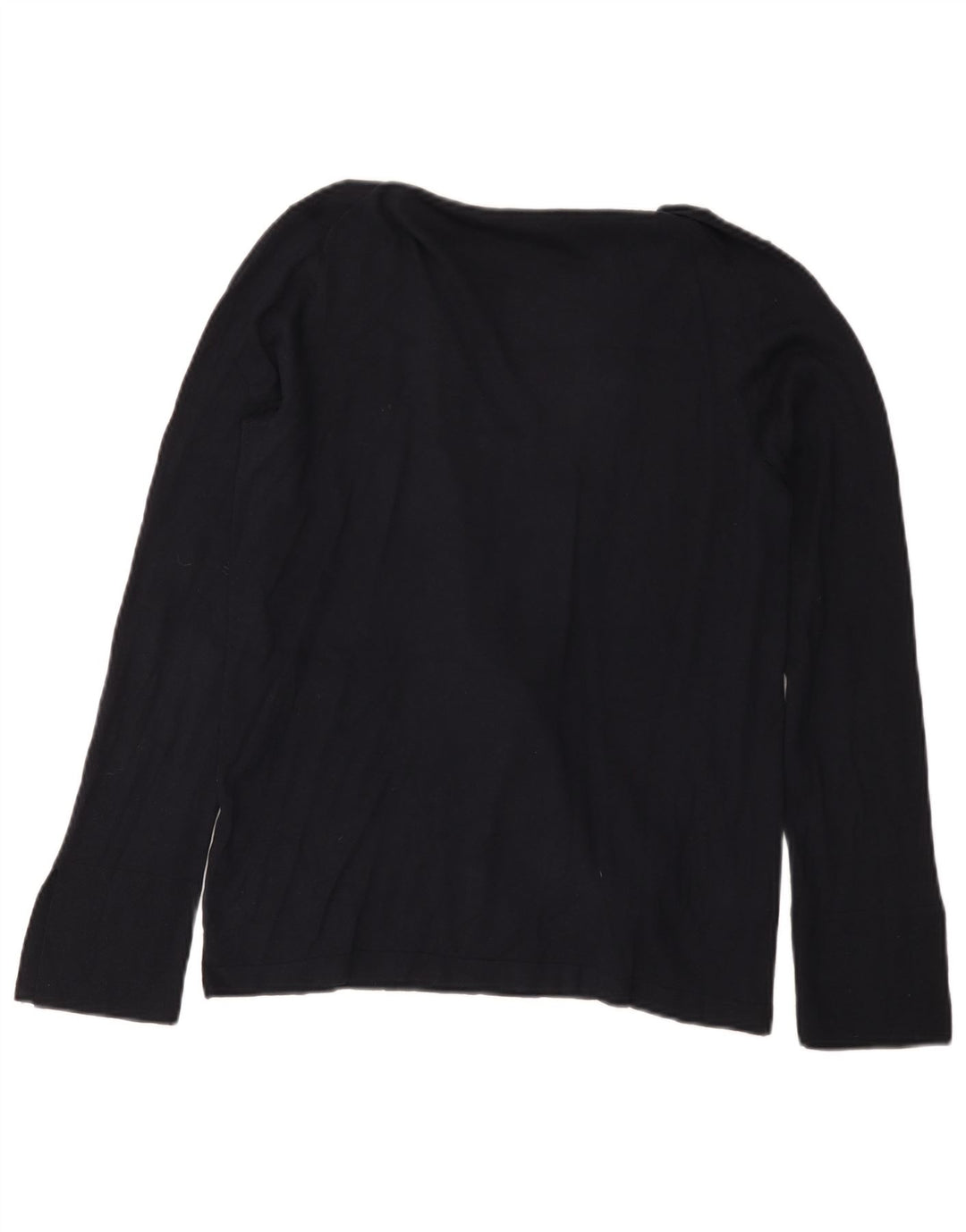 Pulover pentru femei Massimo Dutti cu gât șal, UK 12 Medium Bleumarin