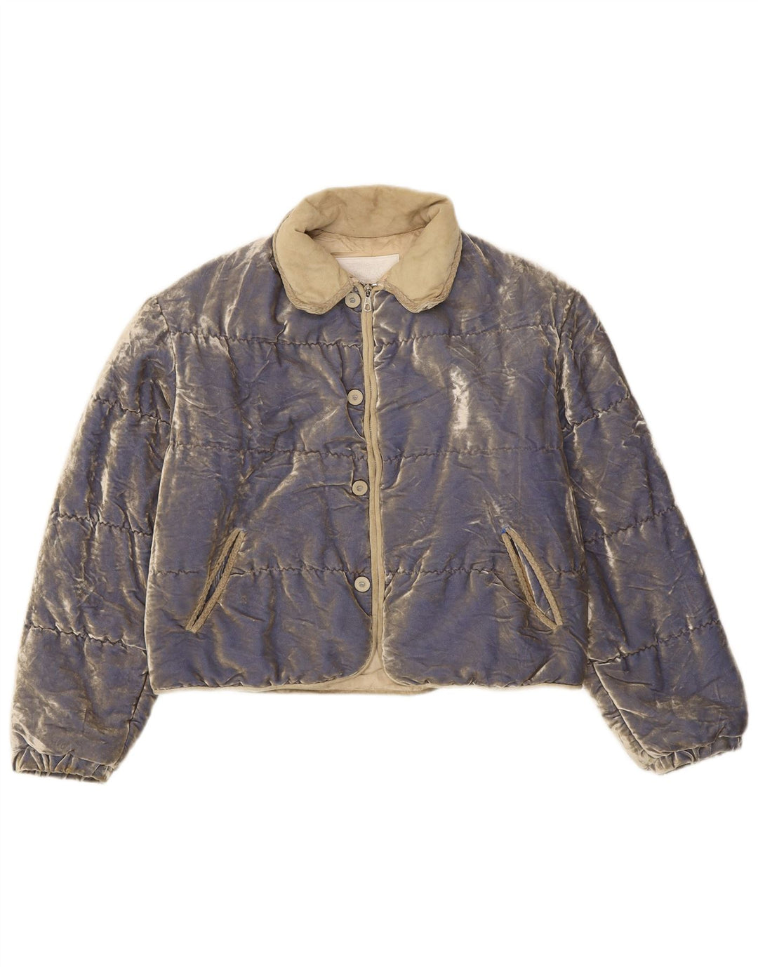 Jachetă Căptușită Femei Cipriani din Catifea IT 42 Medium Blue