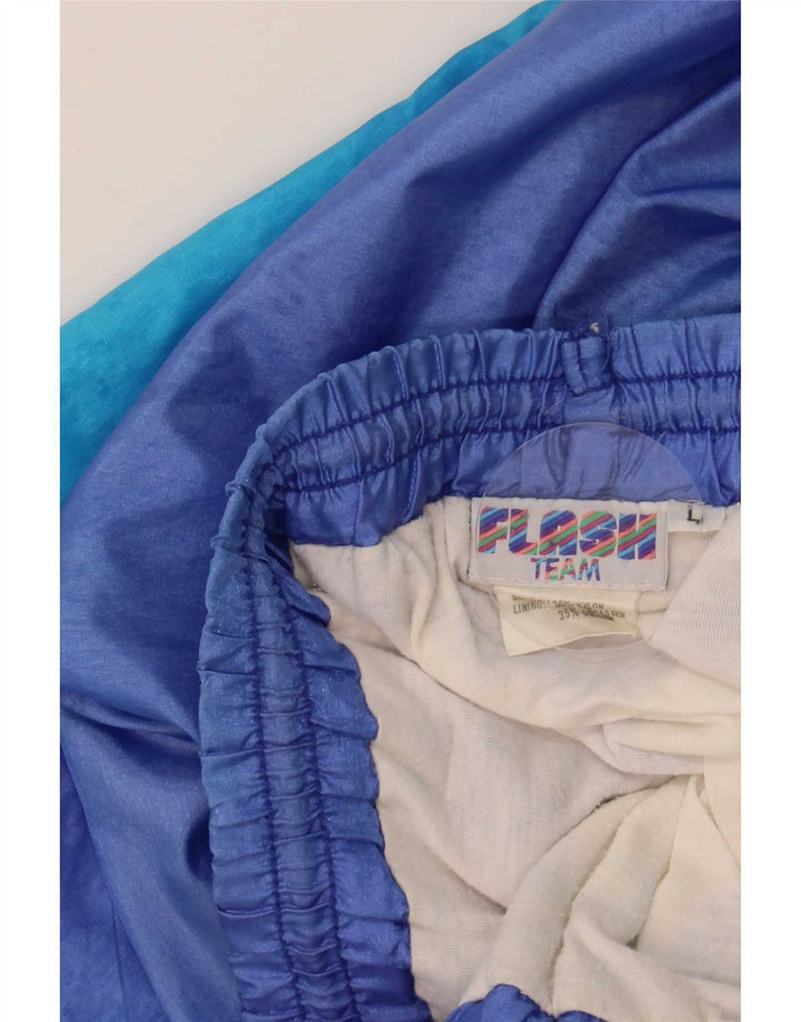 Pantaloni de trening pentru bărbați Flash Pantaloni de jogging mari, albastru, nailon color bloc