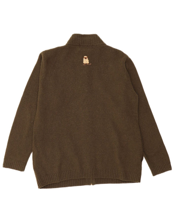 Pulover cardigan grafic pentru femei Tulchan UK 14 Medium Khaki Lână