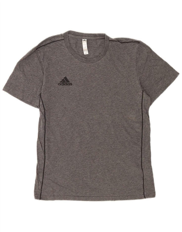 Tricou pentru bărbați Adidas Top mic, gri bumbac