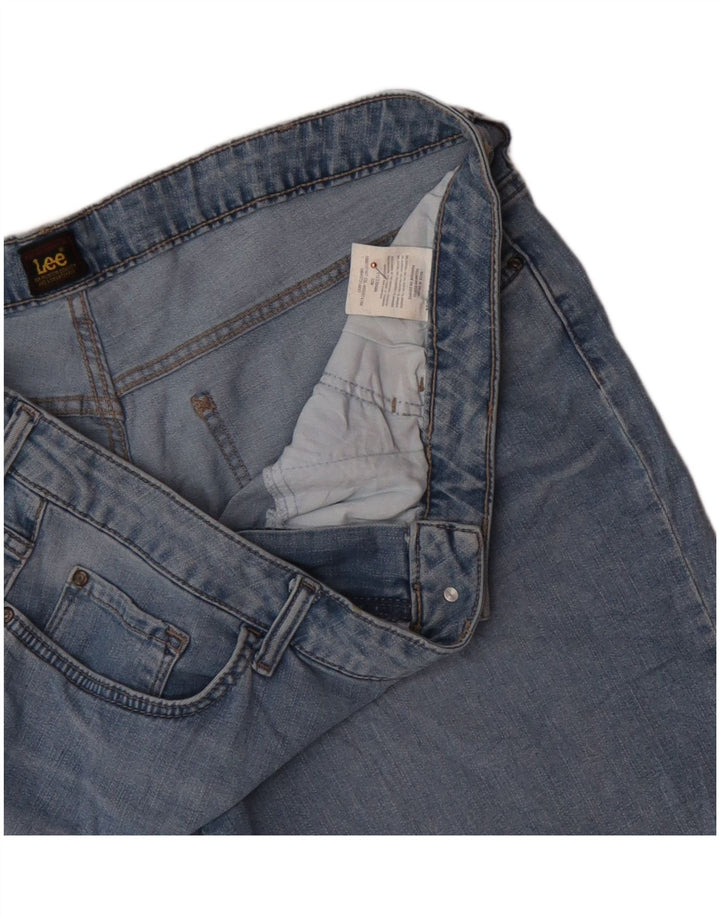 Pantaloni scurți din denim LEE pentru femei US 22 3XL W44 Bumbac albastru