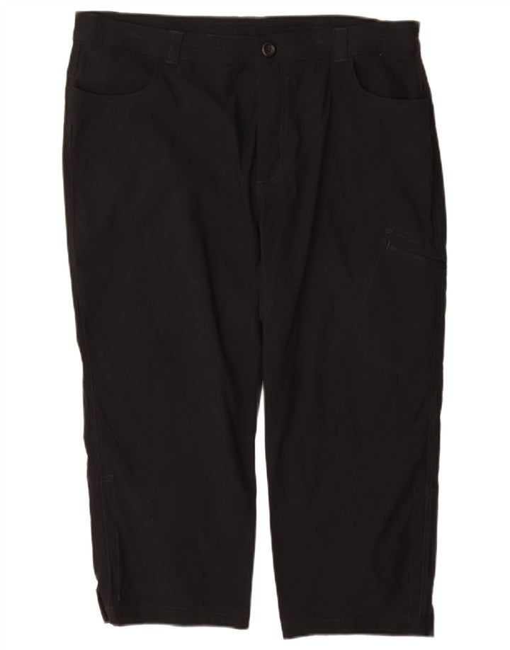 Pantaloni capri cargo pentru femei Eddie Bauer US 16 2XL W38 L21 Nylon negru