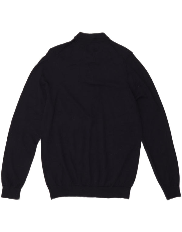 Marks & Spencer Pulover pentru bărbați cu gât polo mare Lână bleumarin