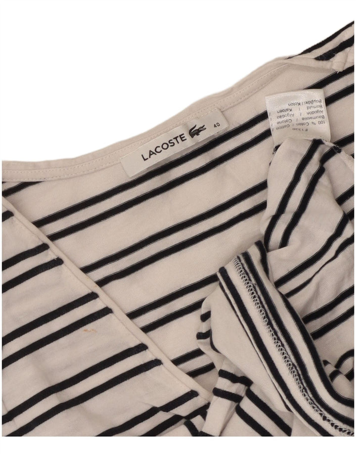Tricou pentru femei Lacoste Top Marimea 40 Bumbac cu dungi albe medii