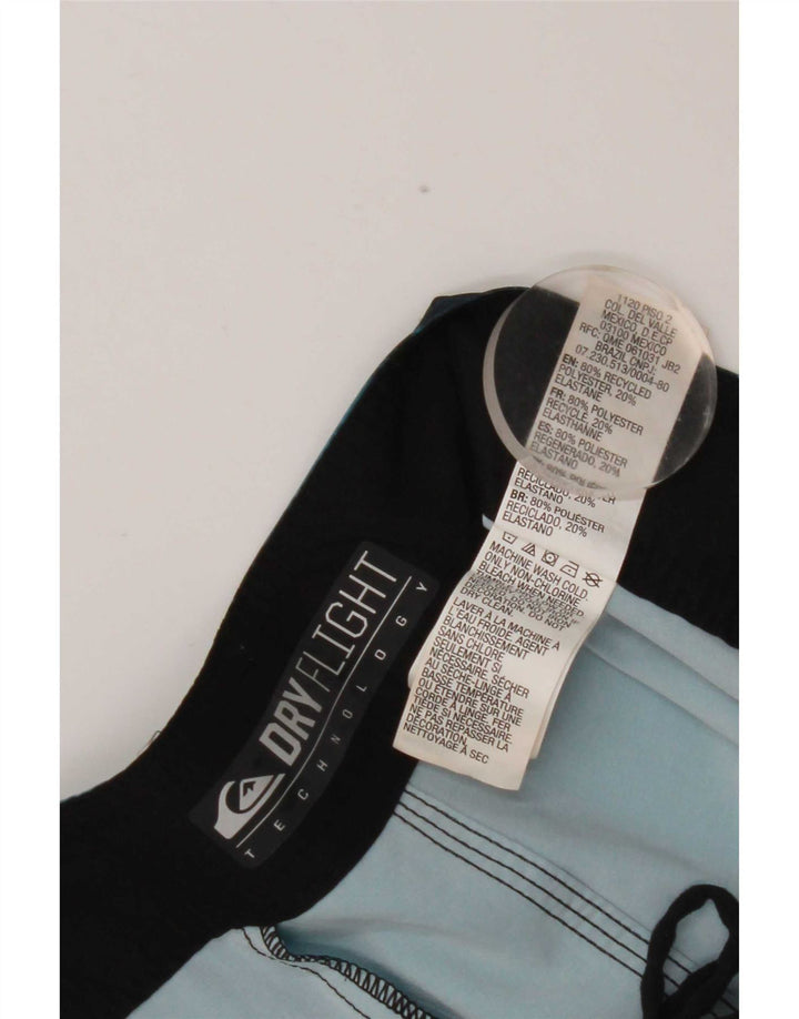 Pantaloni scurți de înot Quiksilver pentru bărbați, poliester geometric, albastru mic