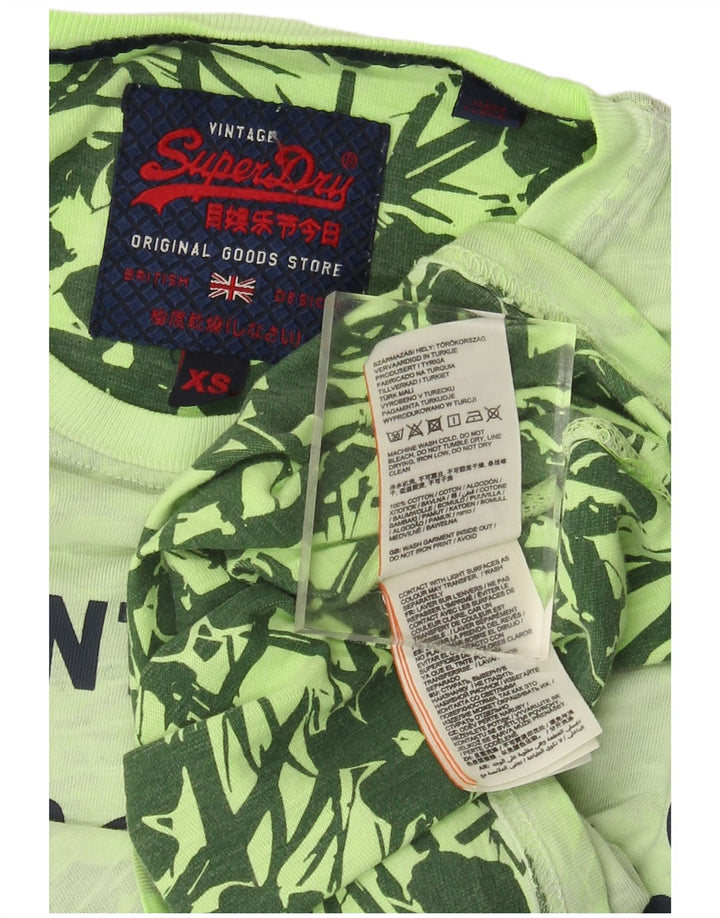 SUPERDRY tricou grafic pentru bărbați Top XS bumbac verde