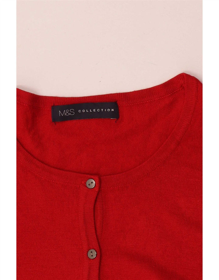 Pulover cardigan pentru femei Marks & Spencer UK 14 Medium Red