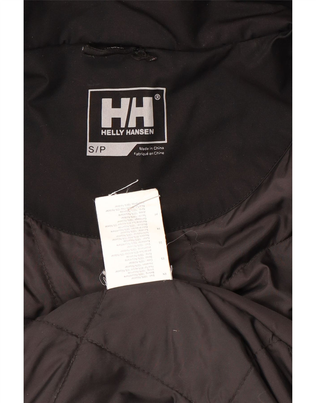 Jachetă parka cu glugă Helly Hansen pentru bărbați UK 36 Poliester negru mic