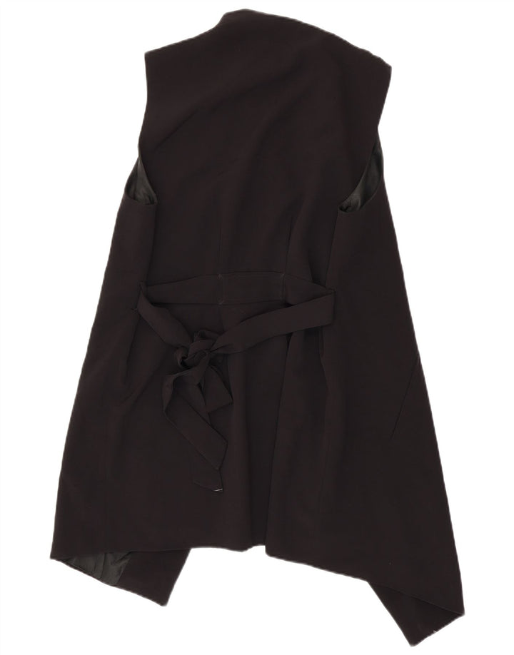 Sacou blazer deschis fără mâneci pentru femei Zara UK 16 mare negru